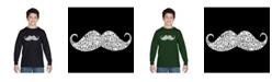 LA Pop Art Boy's Word Art Long Sleeve T-Shirt - Ways To Style A Moustache